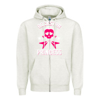 Oatmeal Heather rockstar Zipper Hoodie - ArtChic
