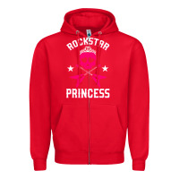 Red rockstar Zipper Hoodie - ArtChic
