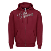 Burgundy The Doobie Brothers Zipper Hoodie - ArtChic