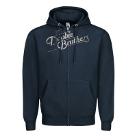 Navy The Doobie Brothers Zipper Hoodie - ArtChic