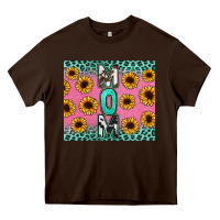 Chocolate Brown Mom sunflower glitter Heavy Core Tee - CowGirlArtShop
