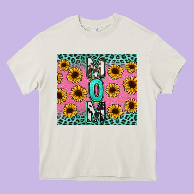 Mom Sunflower Glitter Heavy Core Tee Designed By Cowgirlartshop