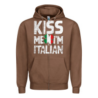 Kiss Me I'm Italian Zipper Hoodie | Teevron