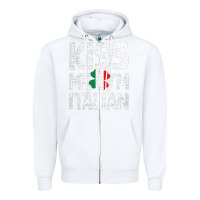 White Kiss Me I'm Italian Zipper Hoodie - ArtChic