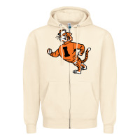 Sandshell Vintage Walking Angry Tiger Idaho State Zipper Hoodie - ArtChic