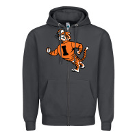 Smoke Vintage Walking Angry Tiger Idaho State Zipper Hoodie - ArtChic