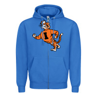 True Royal Vintage Walking Angry Tiger Idaho State Zipper Hoodie - ArtChic