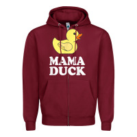 Burgundy mama duck t shirt funny mother bird gift Zipper Hoodie - ArtChic
