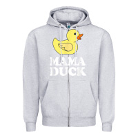 Heather Grey mama duck t shirt funny mother bird gift Zipper Hoodie - ArtChic