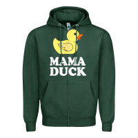 Sports Green mama duck t shirt funny mother bird gift Zipper Hoodie - ArtChic