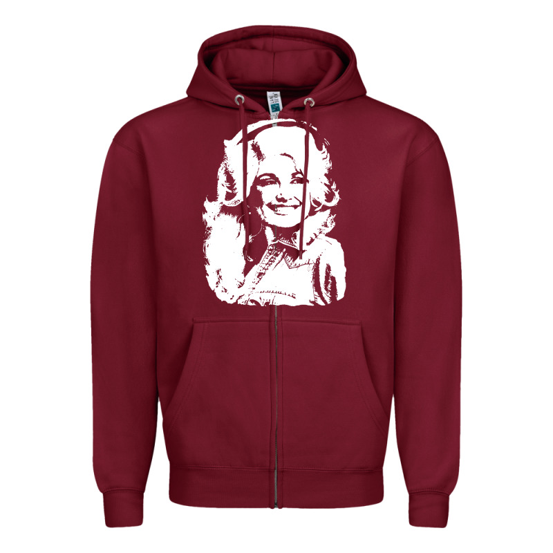 Dolly Parton Distressed Photo Zipper Hoodie by ArtChic | Teevron