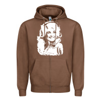 Chestnut dolly parton distressed photo Zipper Hoodie - ArtChic