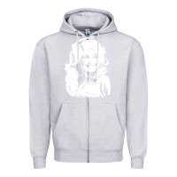 Heather Grey dolly parton distressed photo Zipper Hoodie - ArtChic