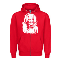 Red dolly parton distressed photo Zipper Hoodie - ArtChic