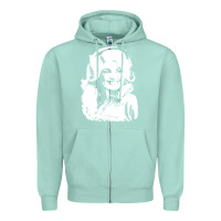Seafoam dolly parton distressed photo Zipper Hoodie - ArtChic