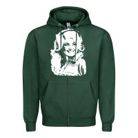 Sports Green dolly parton distressed photo Zipper Hoodie - ArtChic