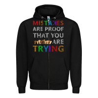 Black mistakes are proof that you are trying teacher inspirational t shirt Zipper Hoodie - StudioElite