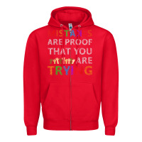 Red mistakes are proof that you are trying teacher inspirational t shirt Zipper Hoodie - StudioElite