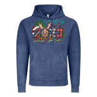 Vintage Denim 2023 Happy New Year Vintage Hoodie - CowhideDigitalArt