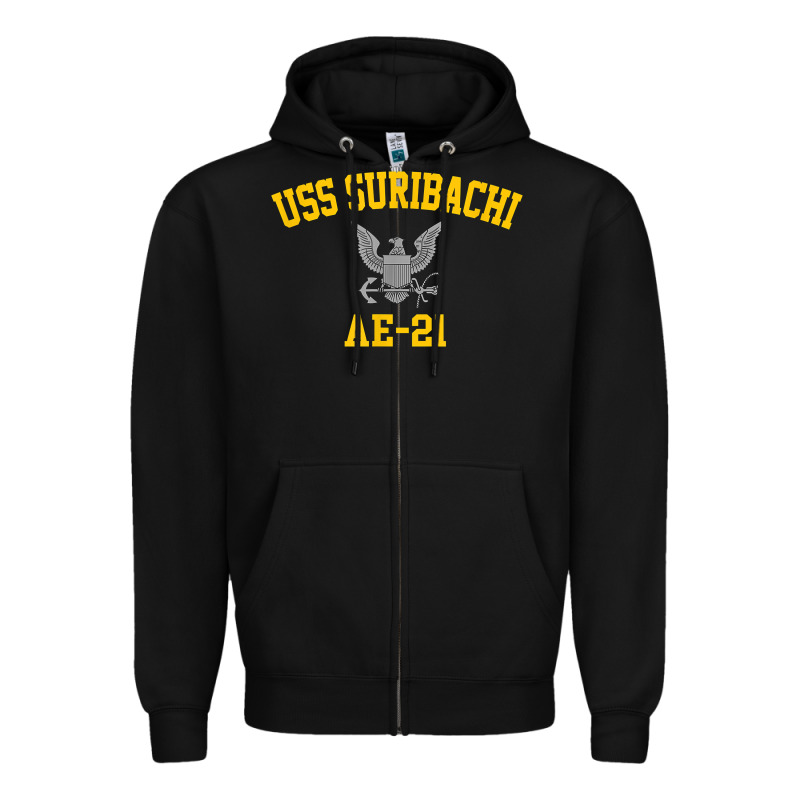 Uss Suribachi Ae 21 T Shirt Zipper Hoodie by StudioElite | Teevron