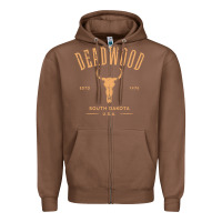 Chestnut deadwood south dakota usa vintage distressed style design long sleeve Zipper Hoodie - StudioElite