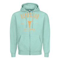 Seafoam deadwood south dakota usa vintage distressed style design long sleeve Zipper Hoodie - StudioElite