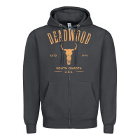 Smoke deadwood south dakota usa vintage distressed style design long sleeve Zipper Hoodie - StudioElite