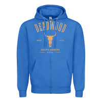 True Royal deadwood south dakota usa vintage distressed style design long sleeve Zipper Hoodie - StudioElite
