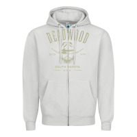 Dove Grey deadwood south dakota usa distressed skull design souvenir premium t s Zipper Hoodie - StudioElite