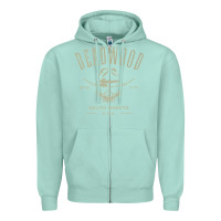 Seafoam deadwood south dakota usa distressed skull design souvenir premium t s Zipper Hoodie - StudioElite