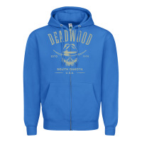 True Royal deadwood south dakota usa distressed skull design souvenir premium t s Zipper Hoodie - StudioElite