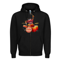 Black The muppets animal drummer Zipper Hoodie - StudioElite