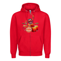 Red The muppets animal drummer Zipper Hoodie - StudioElite