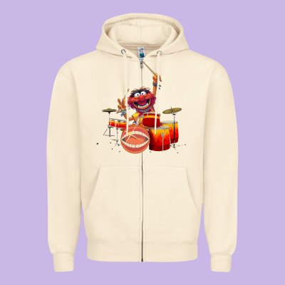 The Muppets Animal Drummer Zipper Hoodie Designed By Studioelite