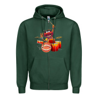 Sports Green The muppets animal drummer Zipper Hoodie - StudioElite
