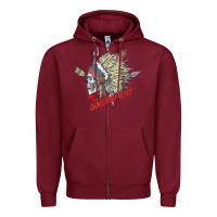 Burgundy trust the government skull native american chief native t shirt Zipper Hoodie - StudioElite