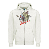 Oatmeal Heather trust the government skull native american chief native t shirt Zipper Hoodie - StudioElite