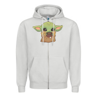 Dove Grey Baby yoda Zipper Hoodie - StudioElite