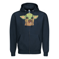 Navy Baby yoda Zipper Hoodie - StudioElite