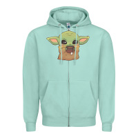 Seafoam Baby yoda Zipper Hoodie - StudioElite