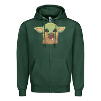 Sports Green Baby yoda Zipper Hoodie - StudioElite