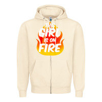 Sandshell This Girl Is On Fire Fierce Lady Woman Power Go Girls Fiery Zipper Hoodie - StudioElite