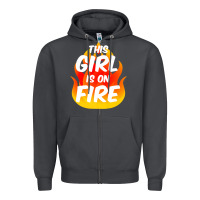 Smoke This Girl Is On Fire Fierce Lady Woman Power Go Girls Fiery Zipper Hoodie - StudioElite