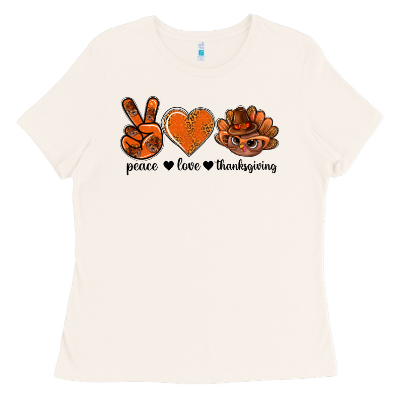 Peace Love Thanksgiving Bbs Ladies Tee by BundleAndBundleShop | Teevron