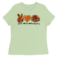 Matcha peace love thanksgiving bbs Ladies Tee - BundleAndBundleShop