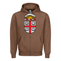 Chestnut brown university Zipper Hoodie - StudioElite