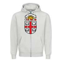 Dove Grey brown university Zipper Hoodie - StudioElite