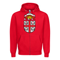 Red brown university Zipper Hoodie - StudioElite