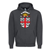 Smoke brown university Zipper Hoodie - StudioElite