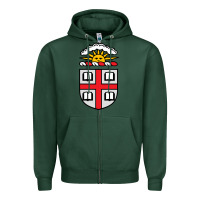 Sports Green brown university Zipper Hoodie - StudioElite